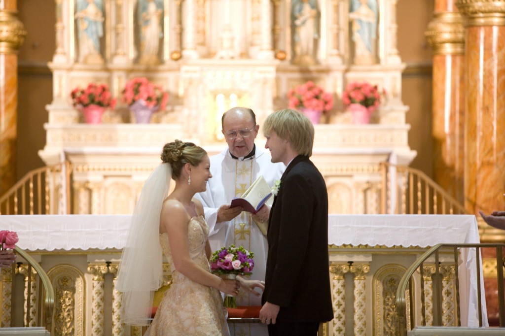 Greg & Jennifer at altar