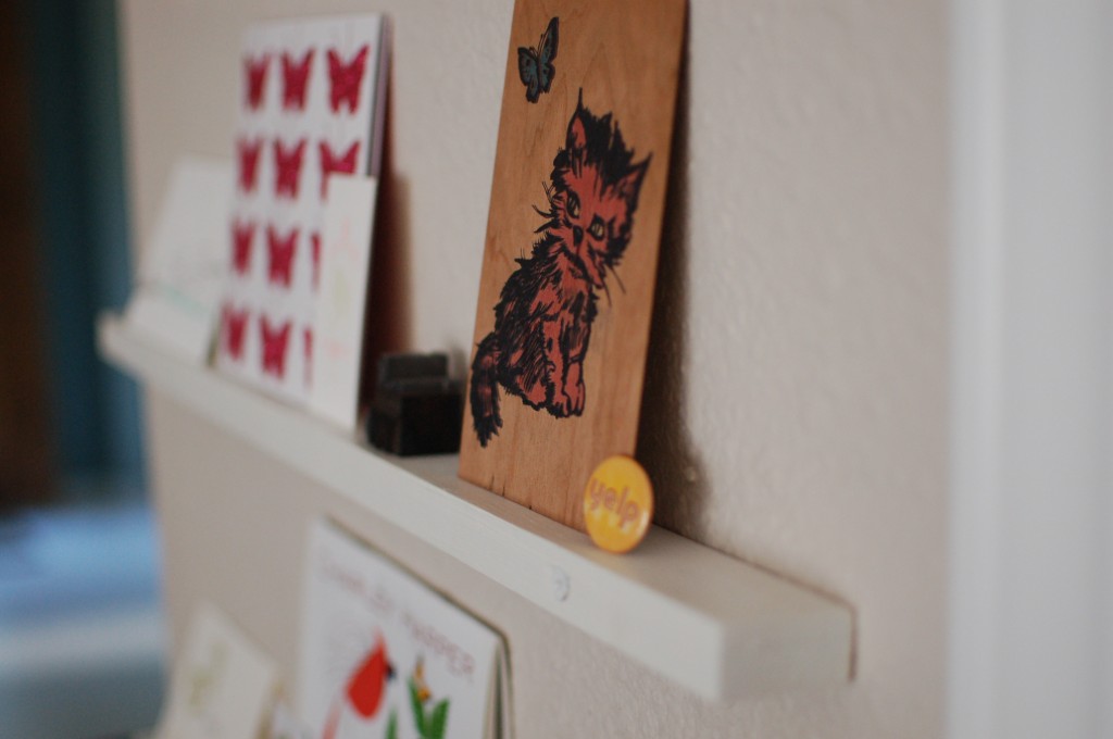 Inspiration shelf, closeup