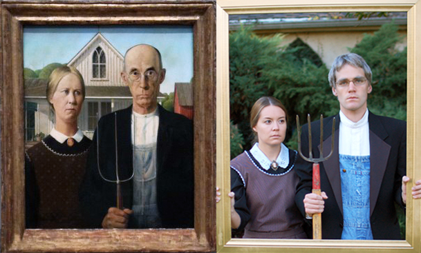 American Gothic: side by side