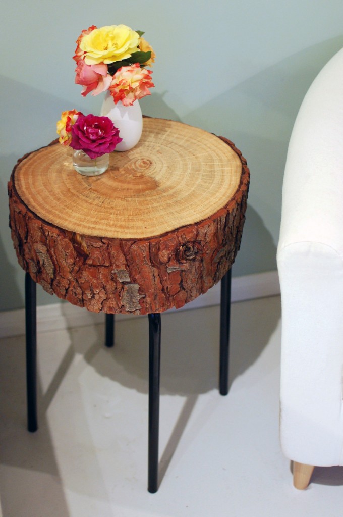 IKEA Hack: Wood Slice Side Table