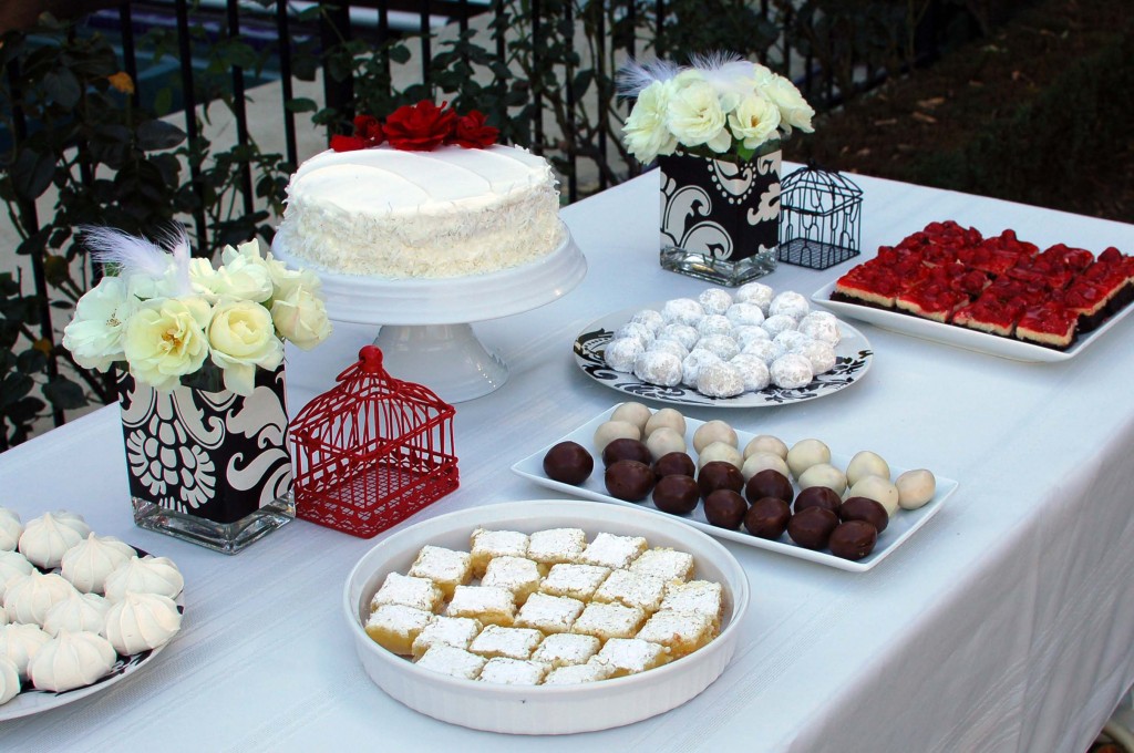 Her wedding colors are red black and white perfect for a February wedding 