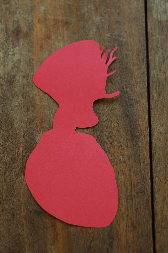 Unfolded heart valentine