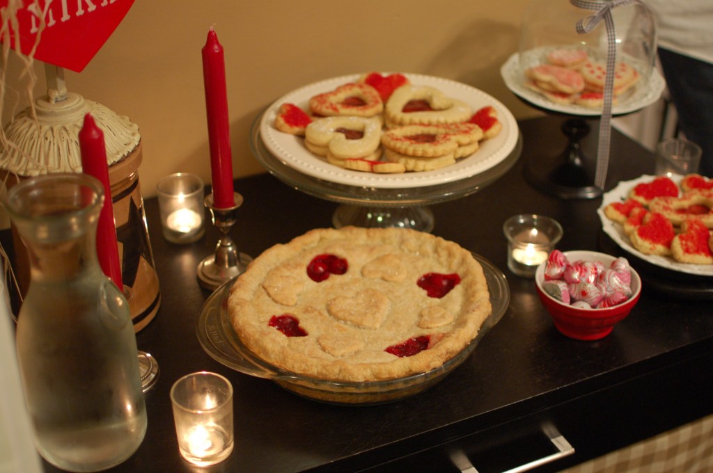 Valentine's dessert table