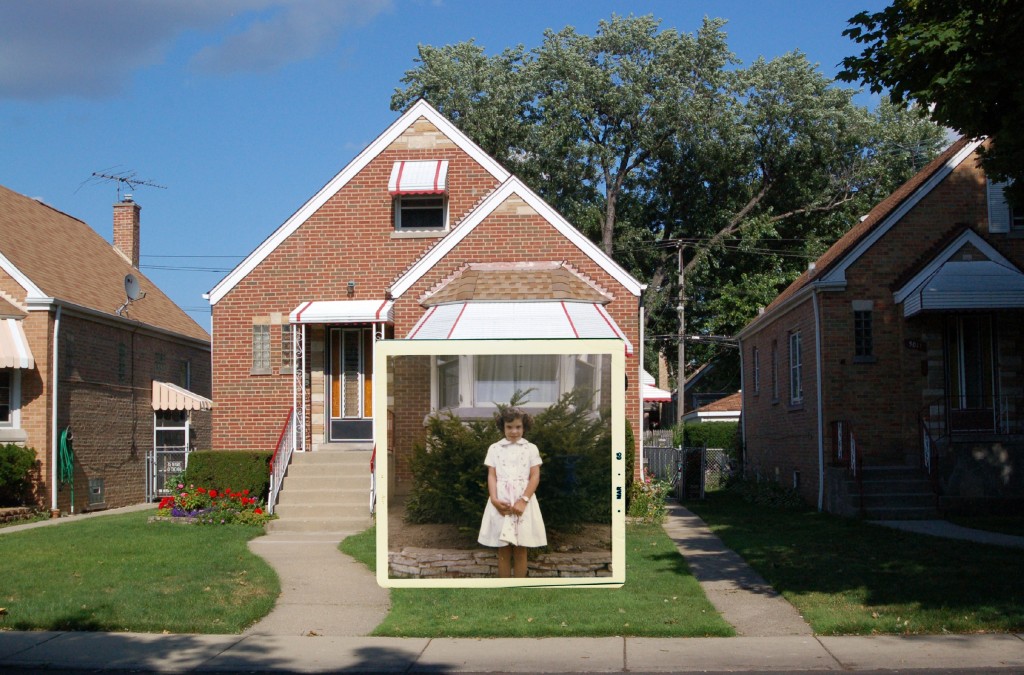 My mom in front of her childhood home