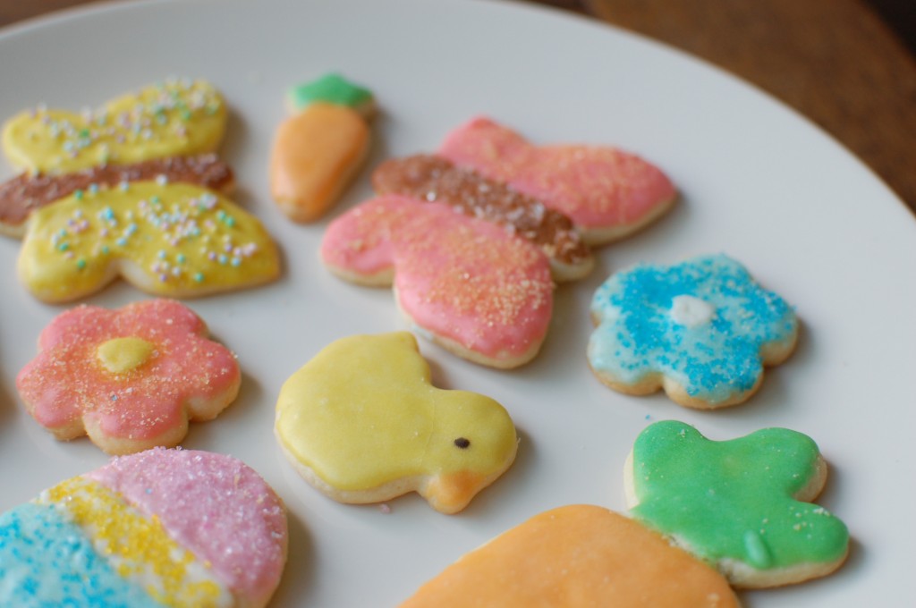 Iced Easter cookies