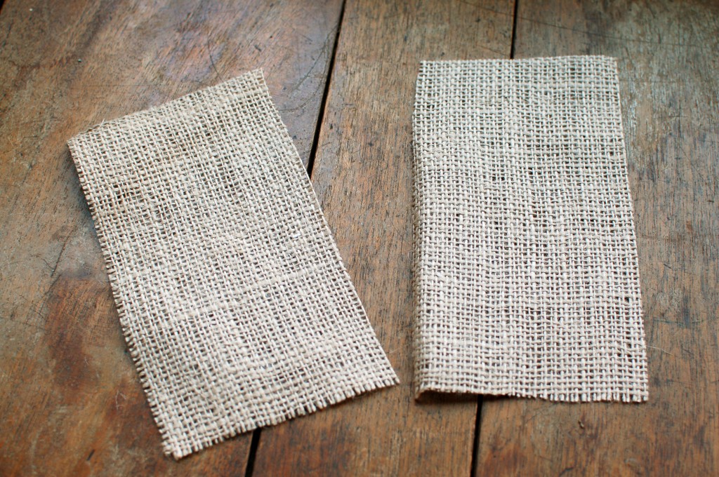 Cut burlap