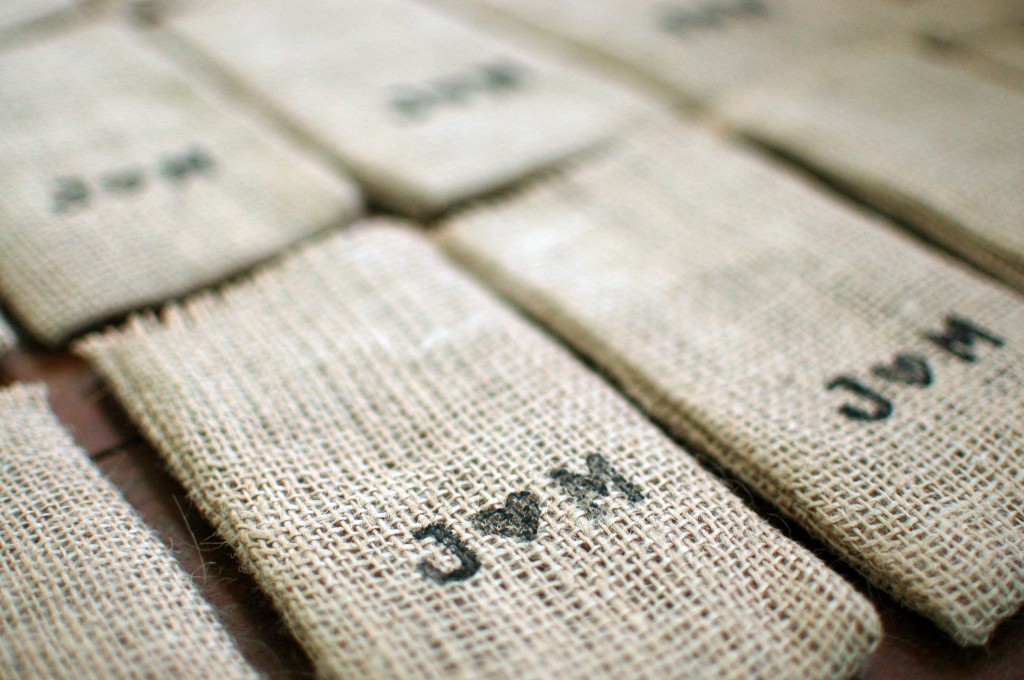 Stamped coffee bags