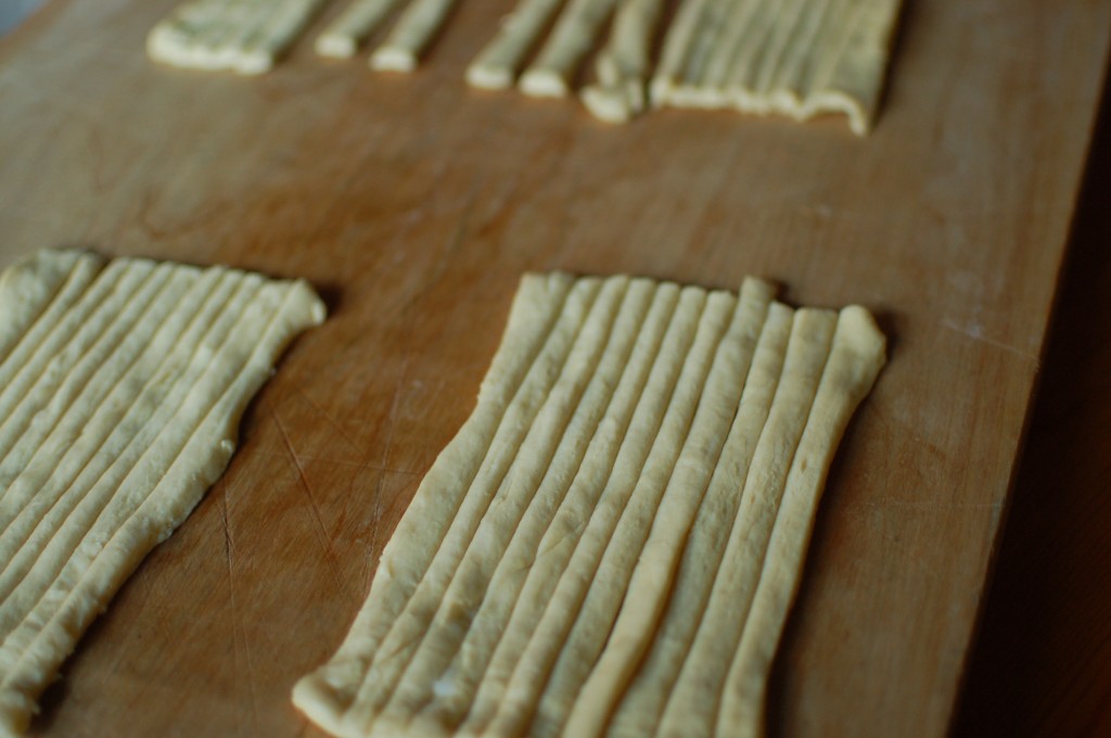 Dough strips