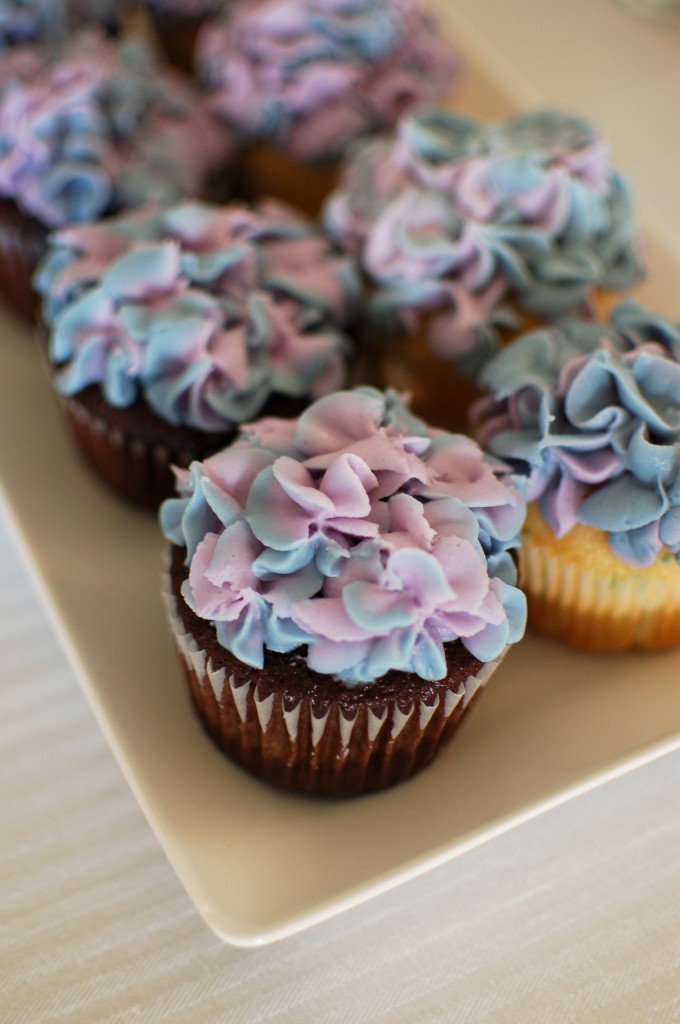 Hydrangea cupcakes