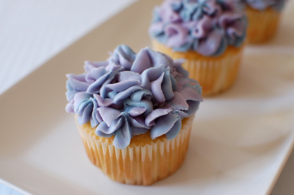 Hydrangea cupcakes