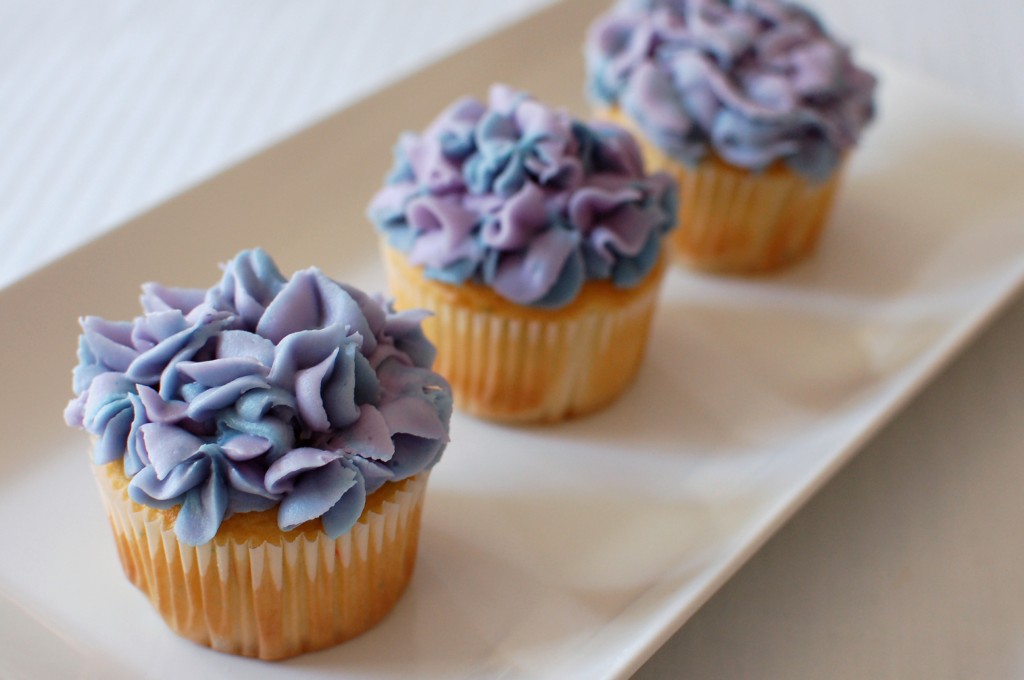 Hydrangea cupcakes