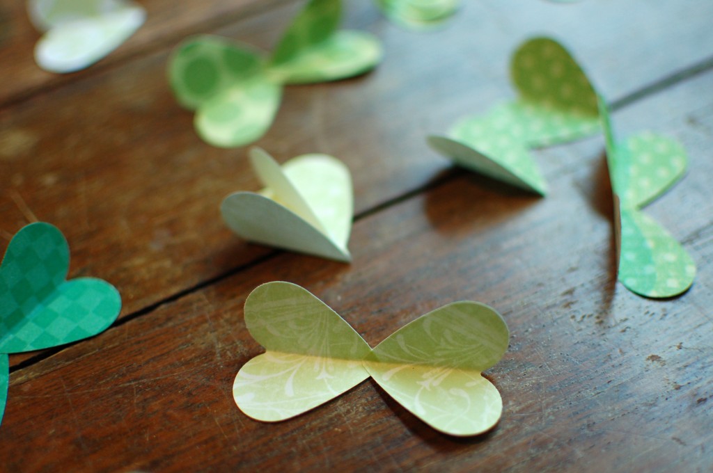 Half-finished shamrock