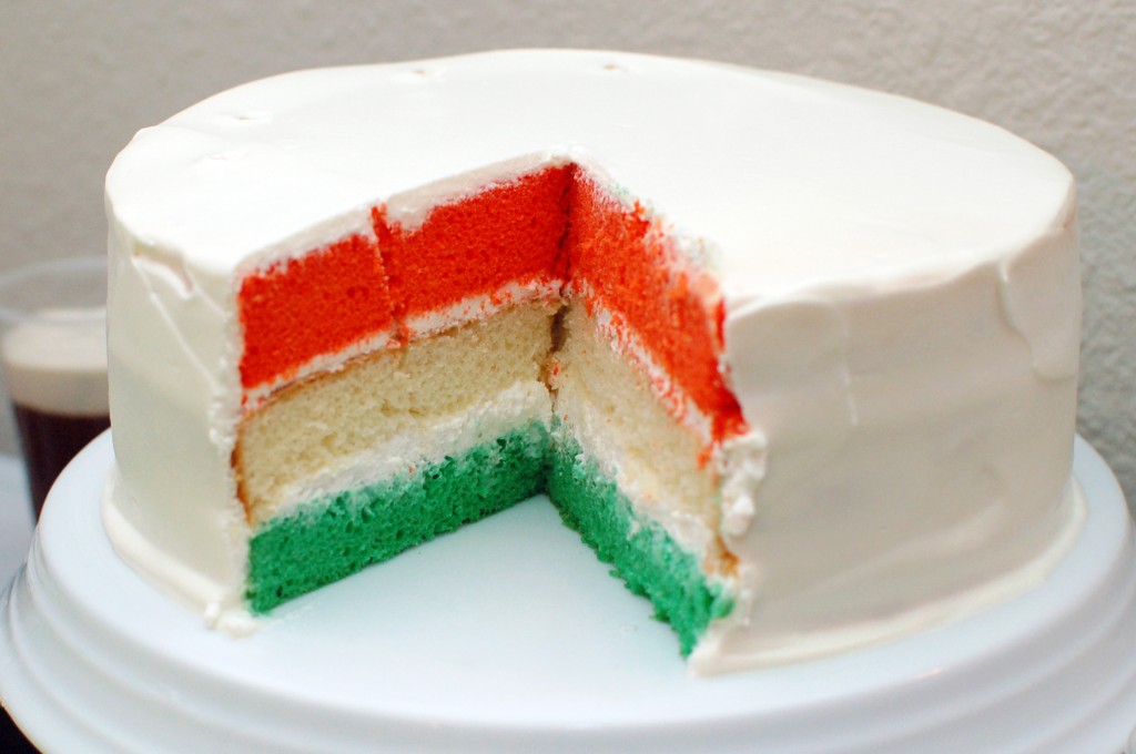 Irish flag cake