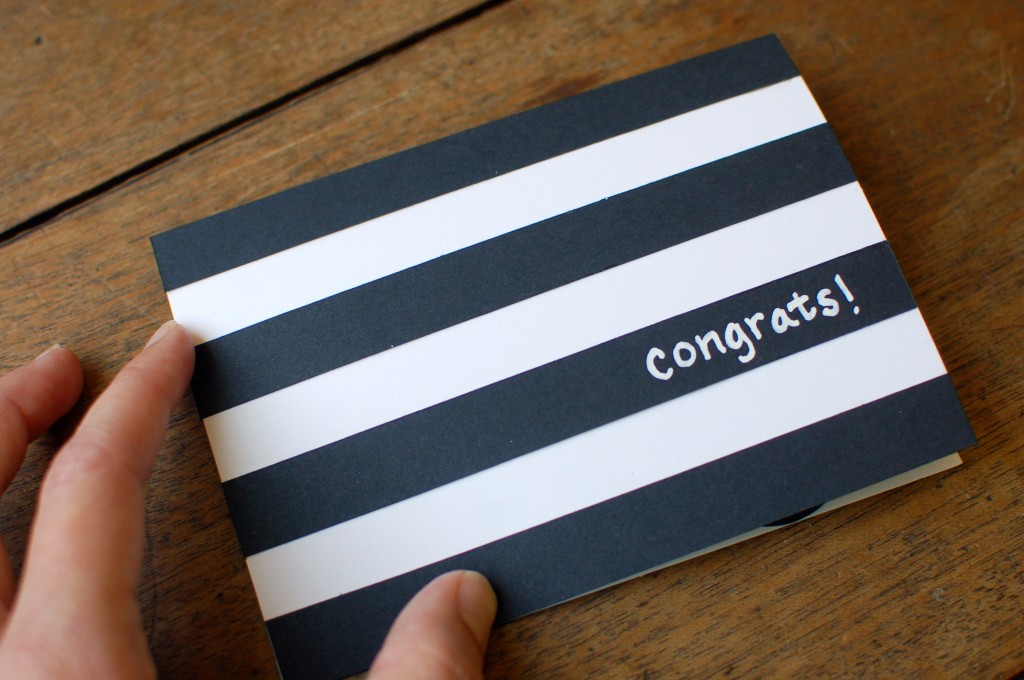 Striped card front