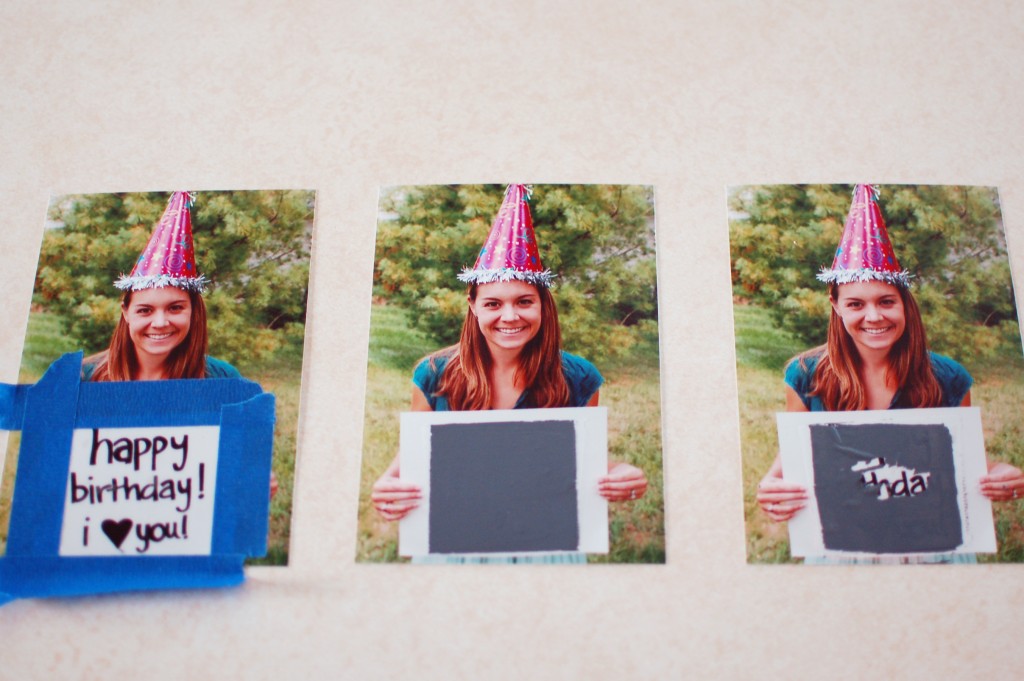 DIY scratch-off photo