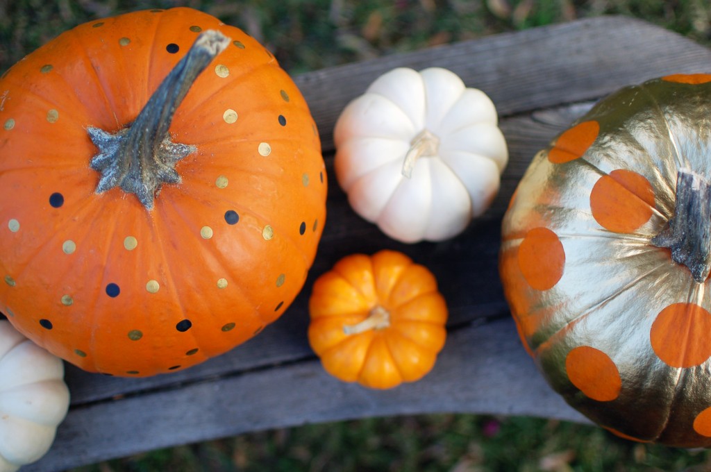 Polka dot pumpkins