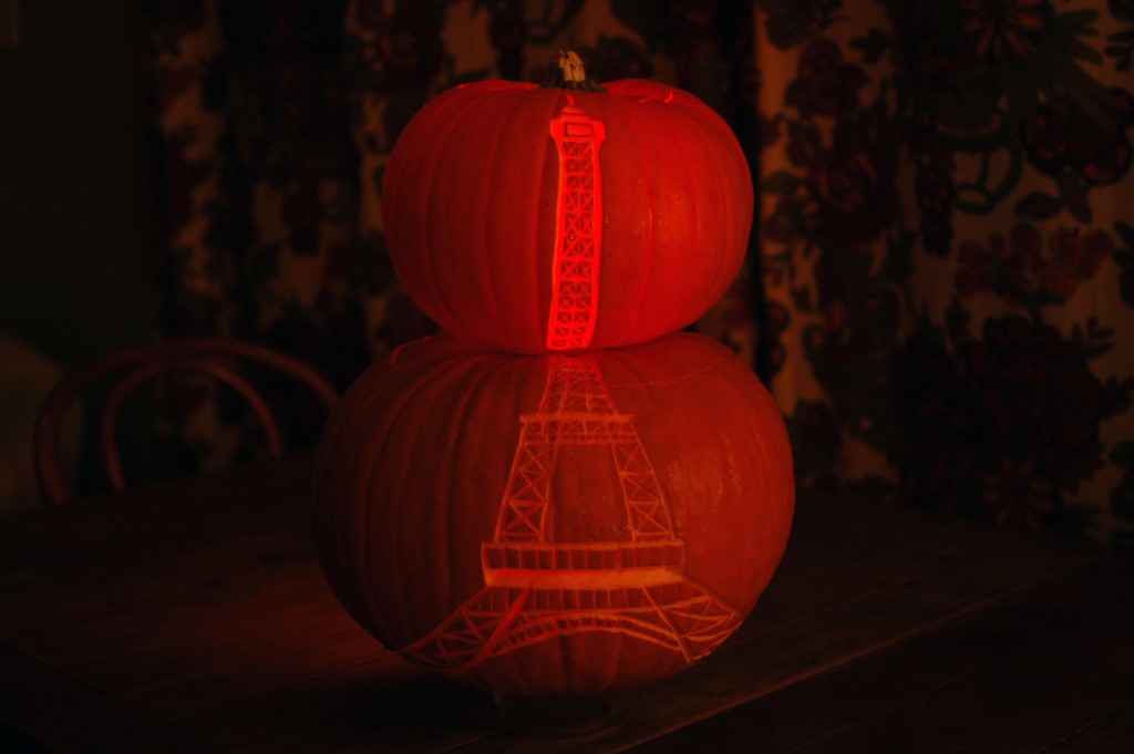 Eiffel tower pumpkins