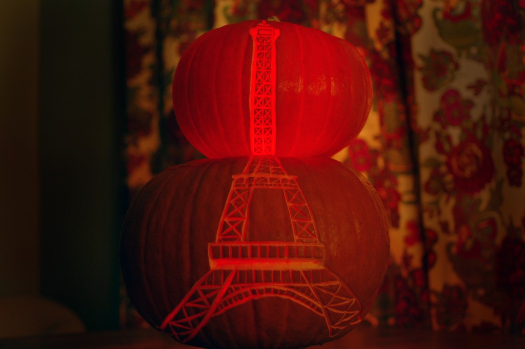 Eiffel tower pumpkins