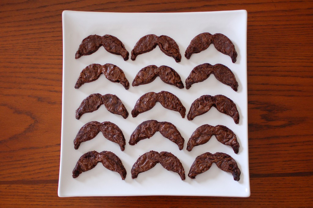 Mustache brownies