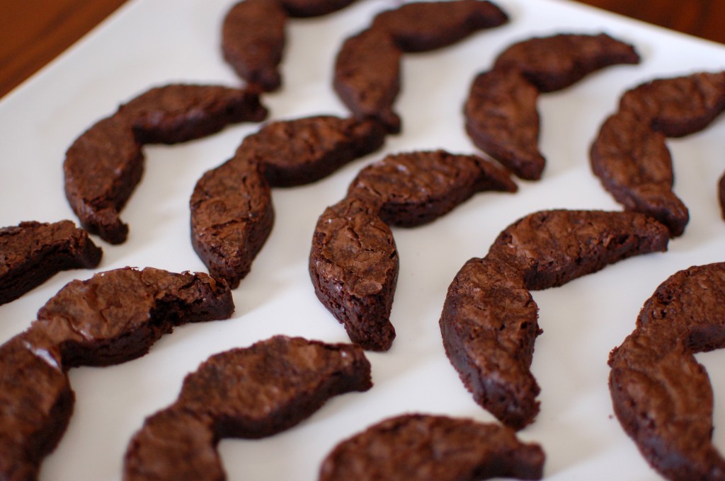 Mustache brownies