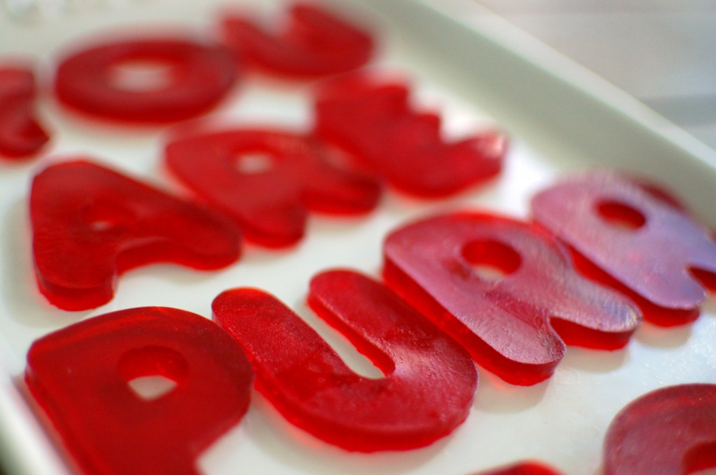 Jello letters