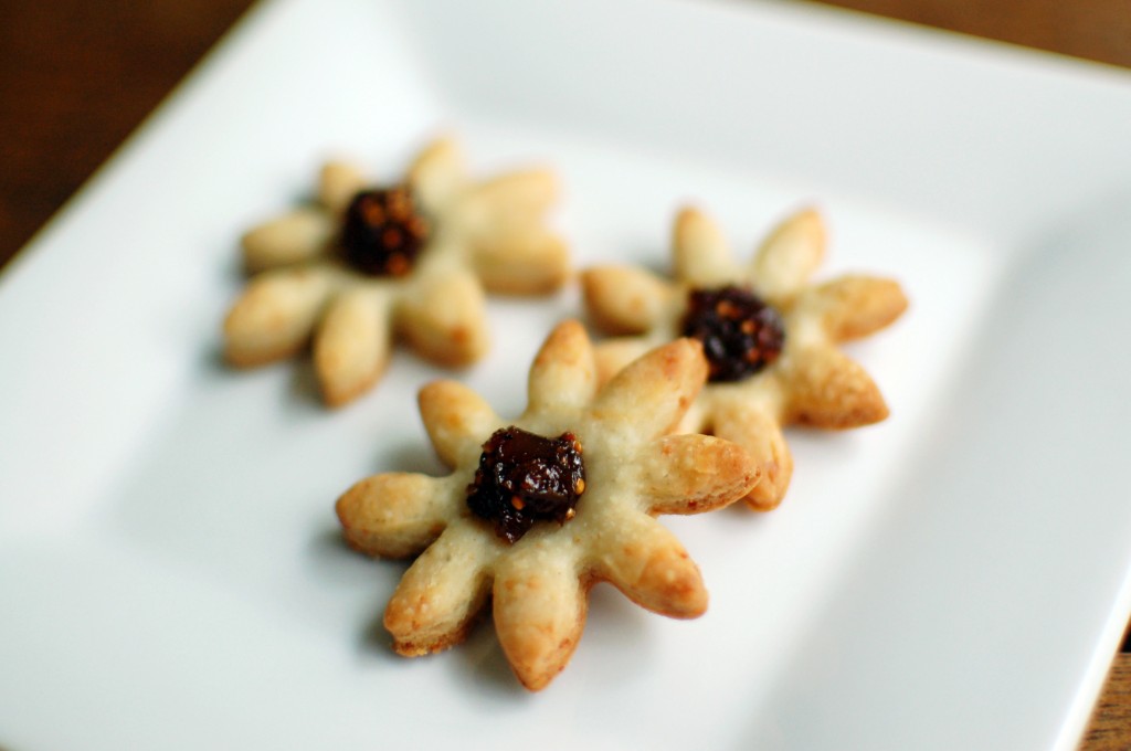 Blue cheese & fig jam crackers