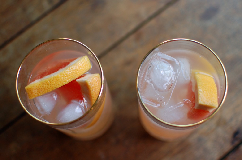 Grapefruit gin and tonics