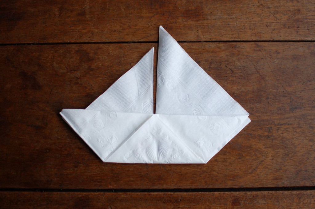 sail boat napkin origami