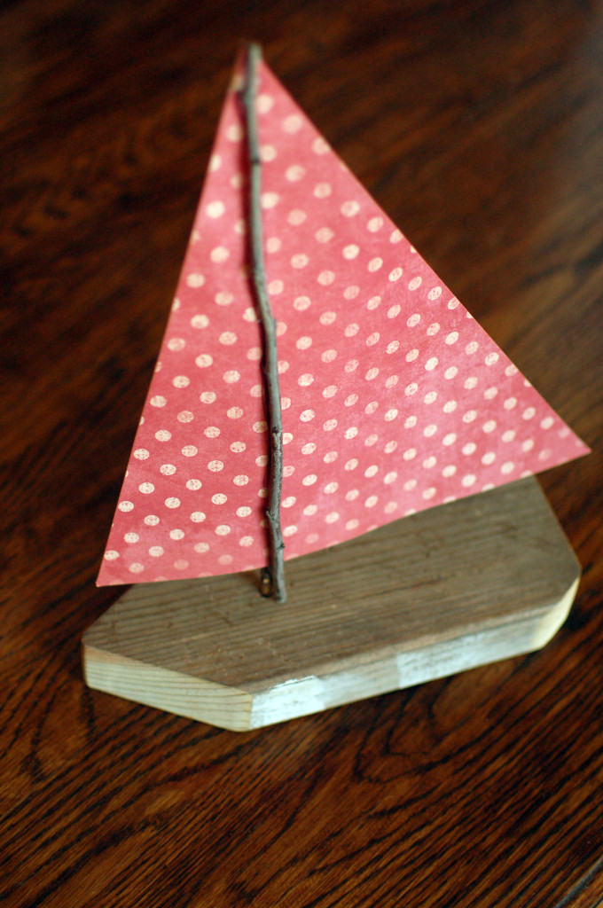 Wood and Paper Sailboat