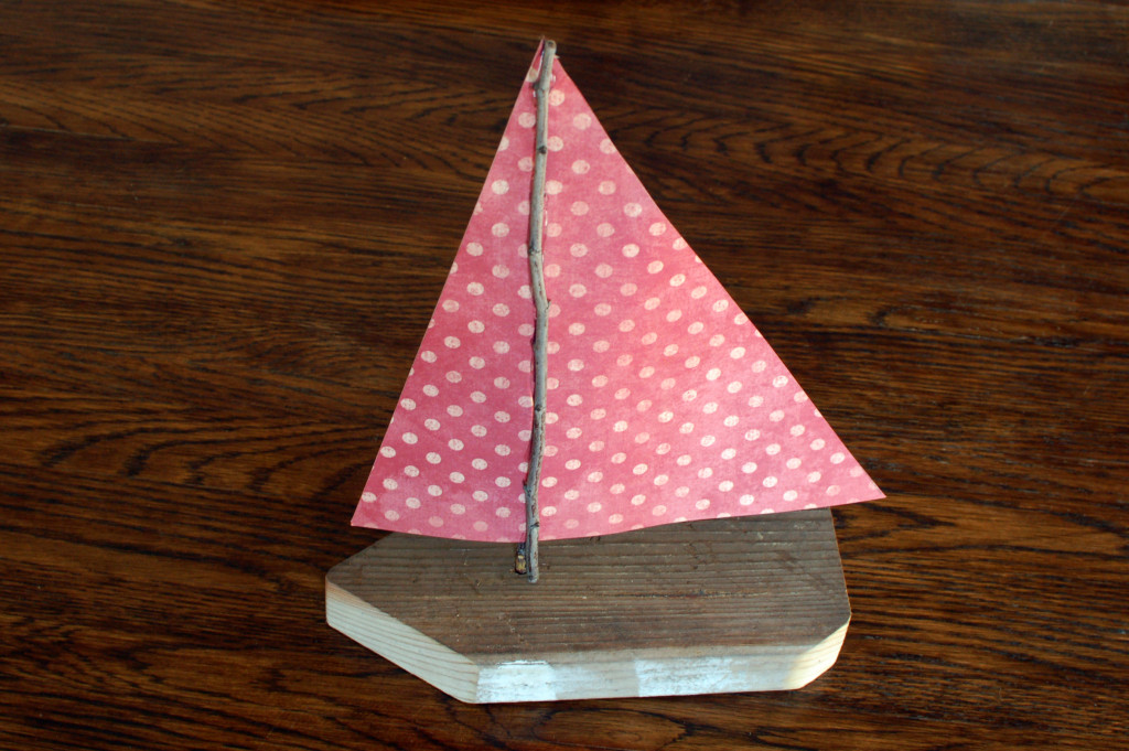 Wood and Paper Sailboat