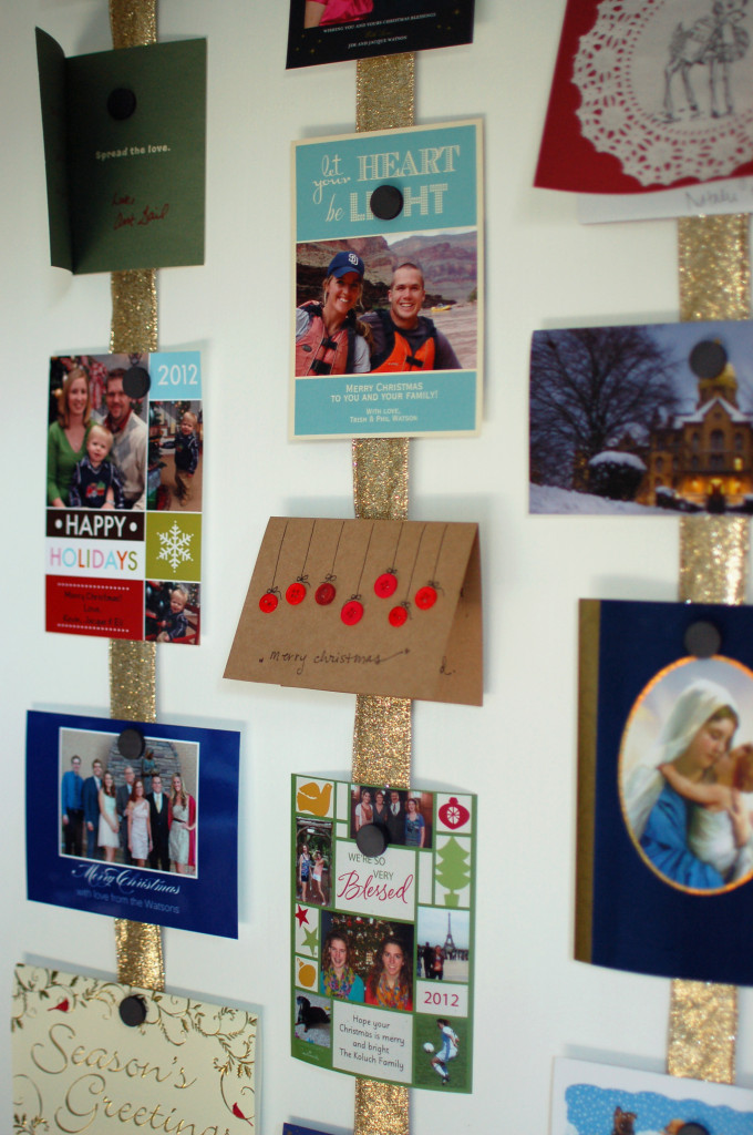 Hanging Christmas cards