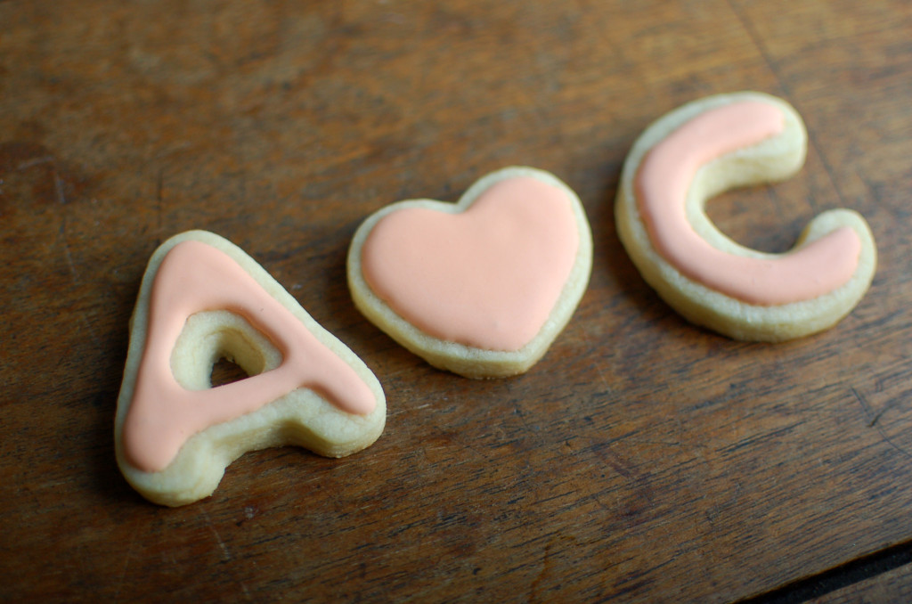 Frosted Initial Cookies